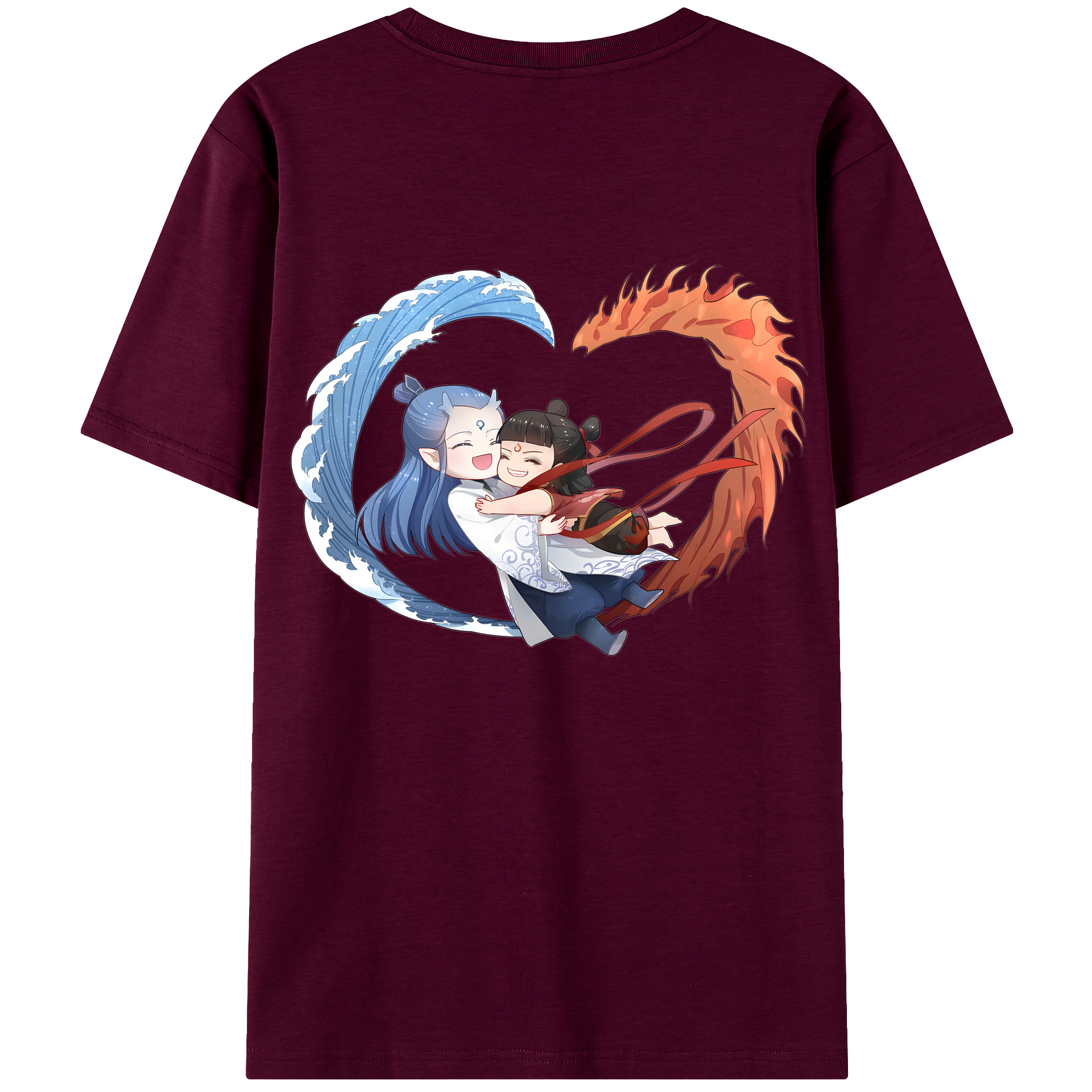 （画像用） Ne Zha 2 ナタ 魔童の大暴れ レディース半袖Tシャツ(バックプリント)